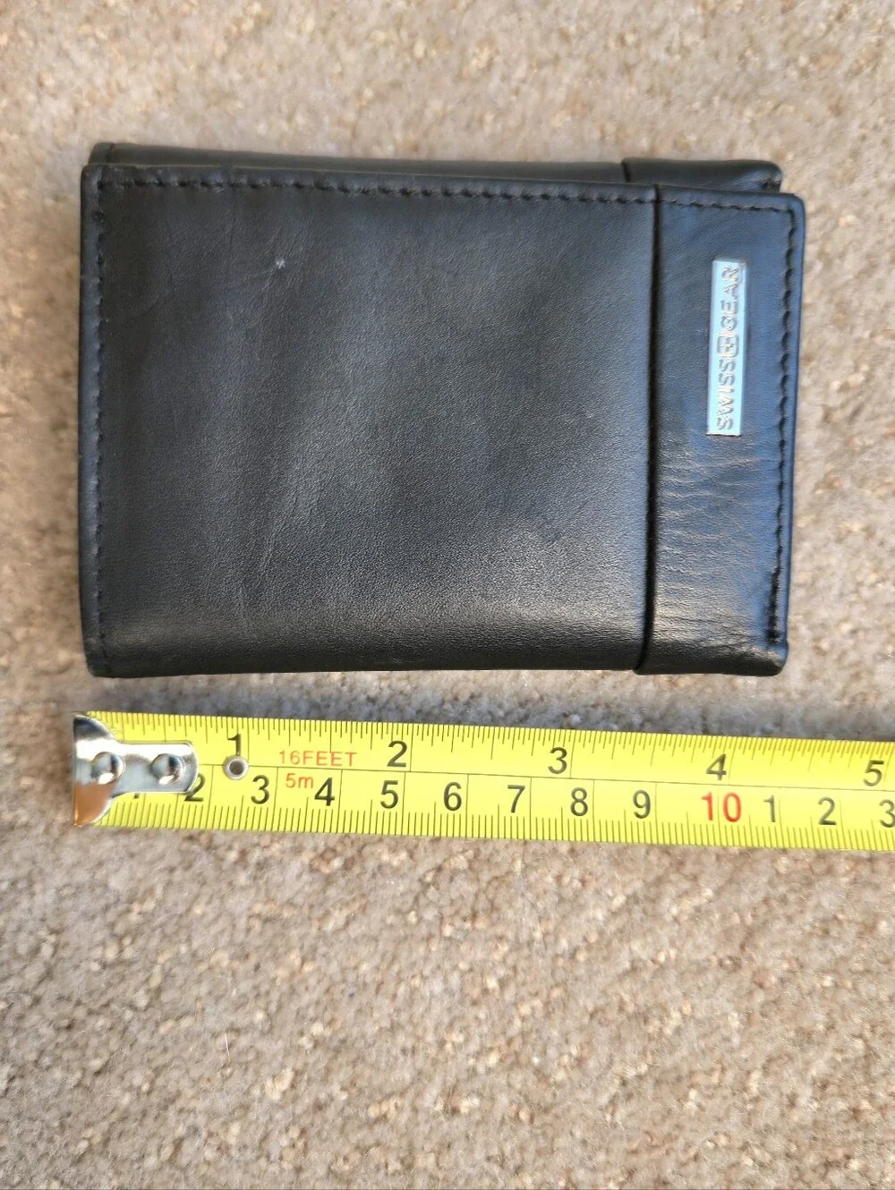 Swiss Gear Tri-fold Wallet Black Leather